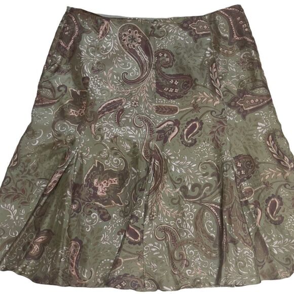 Lauren Ralph Lauren 💯% Silk Skirt Size 8P - Picture 4 of 11